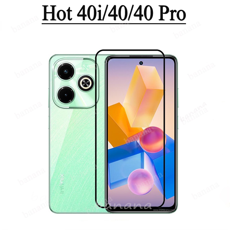 3 TRONG 1 Infinix Hot 40i Kính Cường Lực Full Cover Phim Cho Infinix Hot 40Pro Hot 40 Ống Kính Máy Ảnh Kính Bảo Vệ Màn Hình Và Phim Mặt Sau