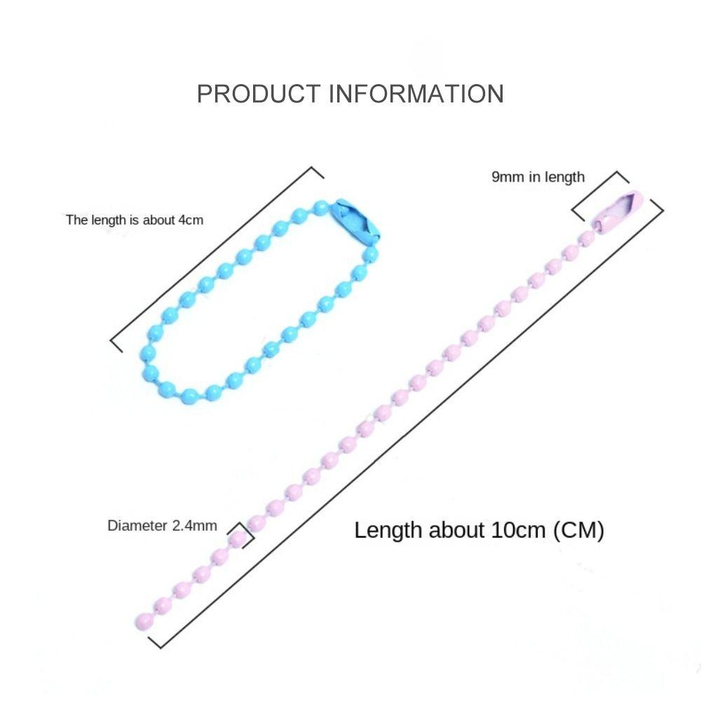 Hobbyin 50 / 100 CÁI Bóng Hạt Dây Xích, DIY 10cm Móc Chìa Khóa, Búp Bê Kim Loại Handmade Nhãn Tay Thẻ Kết Nối Chìa Khóa