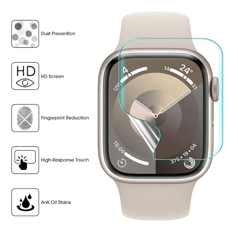 Miếng Dán Bảo Vệ Màn Hình Chống Trầy Bằng TPU Mềm Cho Apple Watch Ultra 2 49MM Series 9 41mm 45mm 44mm 40mm 42mm 38mm iWatch 8 7 6 5 4 3 2 1
