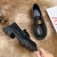 Giày moca nữ da mềm tag đồng chữ x, Loafer nữ kiểu dáng thời trang, giày đốc nữ đế cao 4cm phong cách