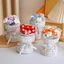 ESSENCEH Bó hoa móc, Bó hoa dệt kim hoàn thiện Bó hoa phồng, Trang trí đám cưới Quà tặng tốt nghiệp Mini Hoa dệt kim Bó hoa thủ công Ngày lễ tình nhân