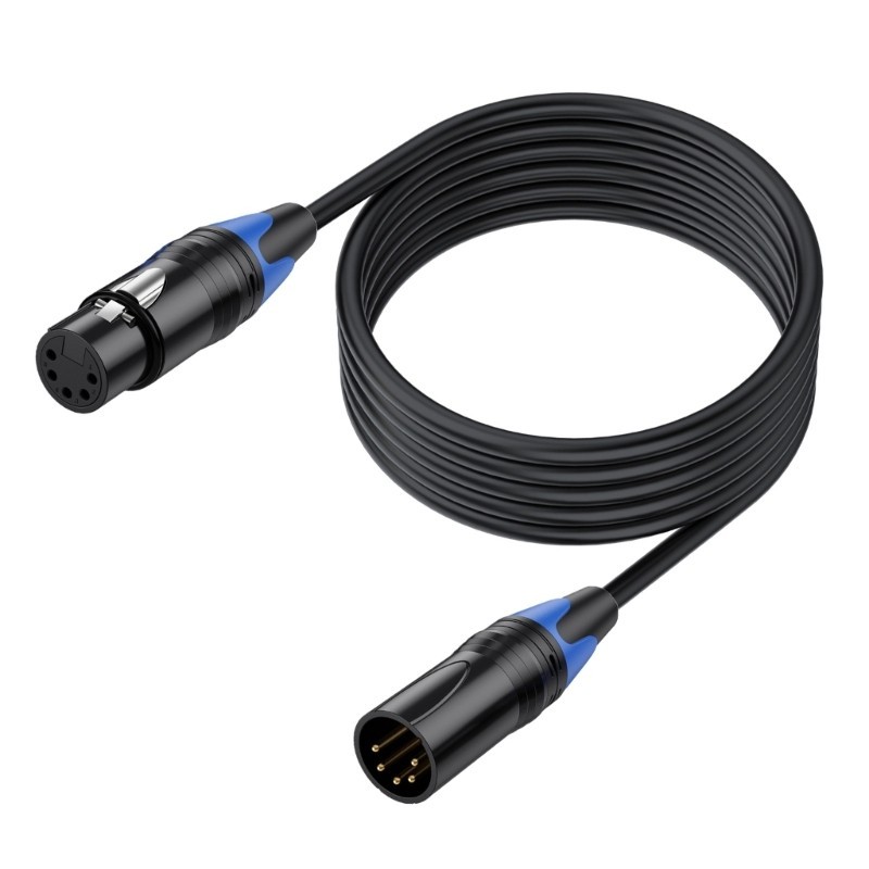 Cinnan DMX512 XLR 5 Pin Nam sang XLR 5pin Giao diện nữ Dây nối dài cáp DMX512
