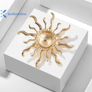 Kudosation Thời Trang Cá Tính Hoa Mặt Trời Thổ Cẩm Pin Cho Nữ Quần Áo Trang Sức Dự Tiệc Phụ Kiện