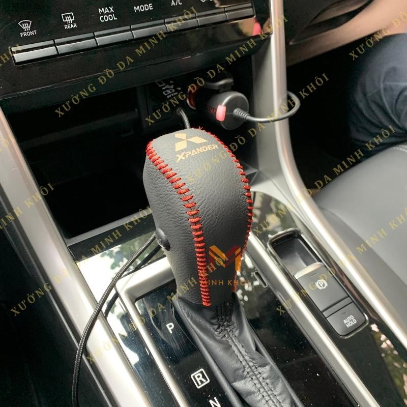 Bao da bọc Cần số & Phanh tay các đời xe Mitsubishi Xpander da nhập khẩu, khâu thủ công
