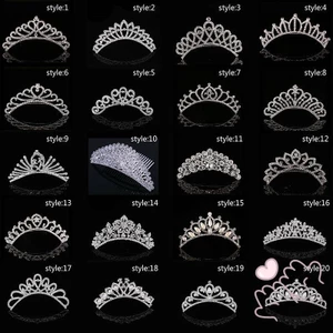 Băng đô đính đá Tiaras dành cho nữ Dễ dàng mặc Lược chải tóc tinh tế Phụ kiện tóc