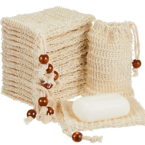 Túi Lưới Dây Rút Bằng cotton Nguyên Chất Đựng Xà Phòng Tẩy Tế Bào Chết / Giá Đỡ Xà Phòng Tiện Dụng