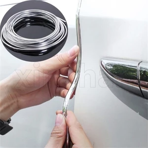Cuộn Dây Mạ chrome 6m Hình Chữ u Dùng Trang Trí Viền Cửa / Lỗ Thông Gió Xe Hơi sedan