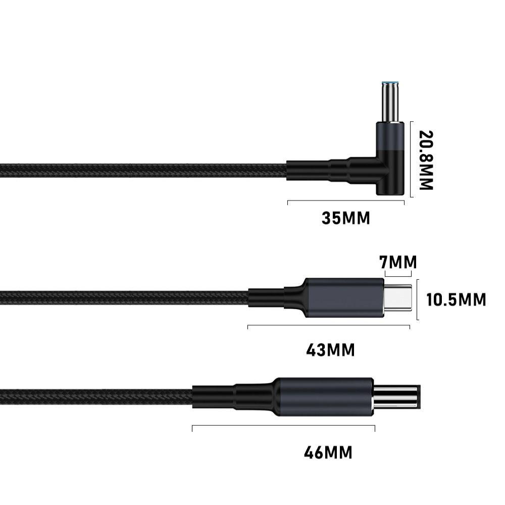 [COD] Dây chuyển đổi SIMPLEAID 180CM PD 140W, Cáp USB Type C sang DC 5.5X2.5mm, Chip đánh dấu chuyên nghiệp 20V 7A Nhiều mẫu Dây sạc nhanh cho / Dell / Asus Văn phòng tại nhà