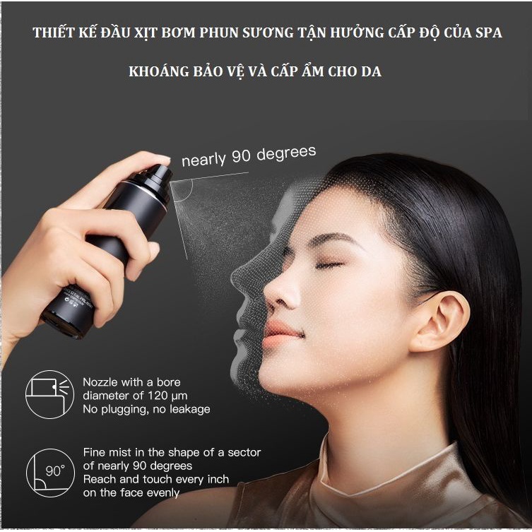 Xịt khóa trang điểm cố định lớp make up 12 giờ NICOR/ADAD 100ml căng bóng lâu trôi cấp nước kiềm dầu A49