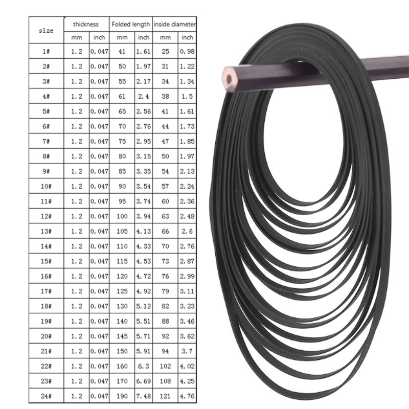 Pealike 5 Chiếc Đai Cao Su Kích Thước 41-190mm Chiều Rộng 1 2mm Cho Máy Ghi CDROM Máy Video