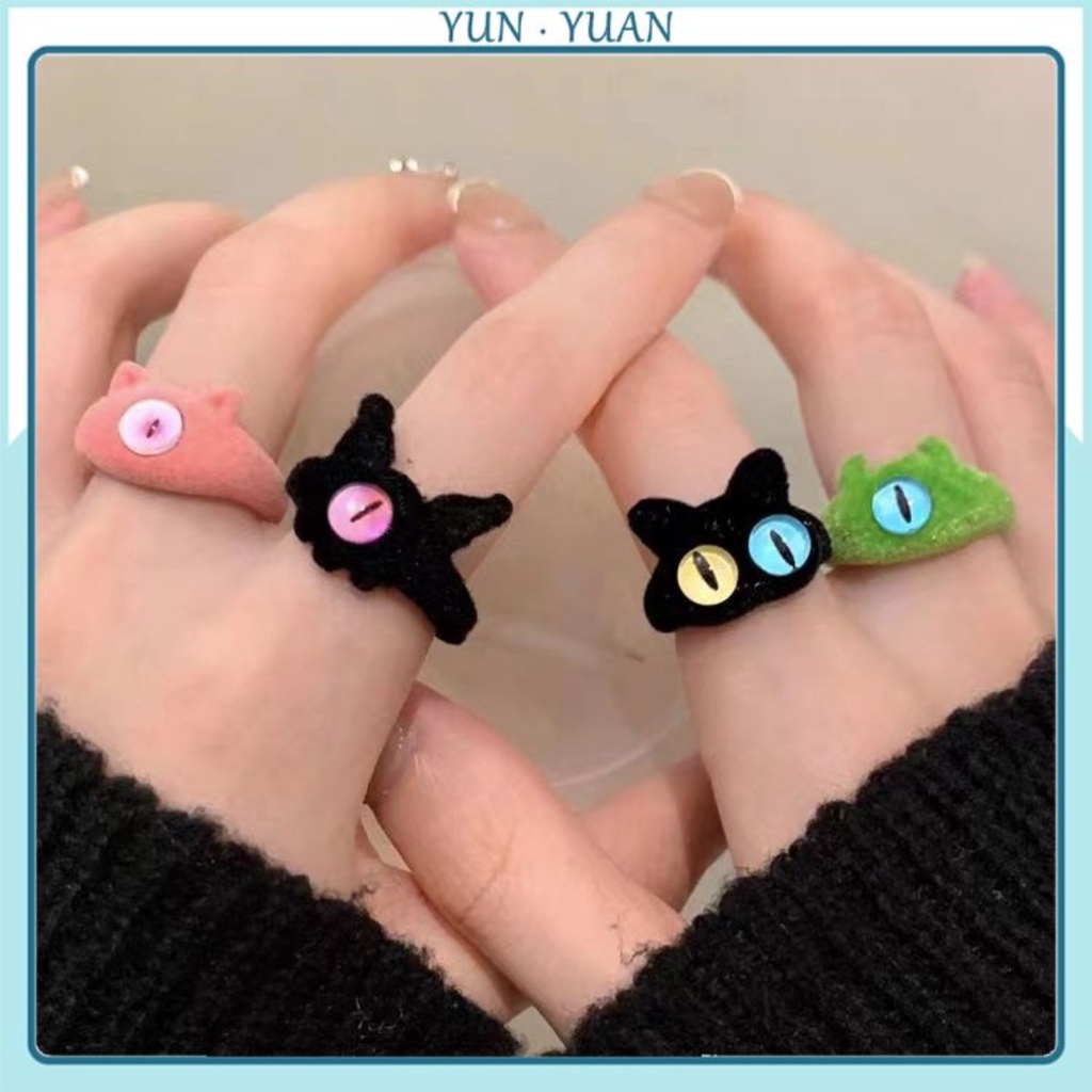 [yunyuan] Nhẫn Hở Hình Quái Vật Nhỏ Dễ Thương Vui Nhộn Thời Trang Thu Đông 2023 Cho Nữ