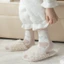 Woke Nữ Dễ Thương Hoạt Hình Ngộ nghĩnh Tất Trong Nhà Lông Cừu San Hô Ngủ Mắt Cá Chân Vớ Sàn