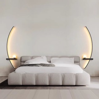 Aimi Phòng Khách Lưới Tản Nhiệt Đèn Phòng Khách Hiện Đại Tivi Nền Đèn Tường Dải Treo Tường Đèn Trang Trí