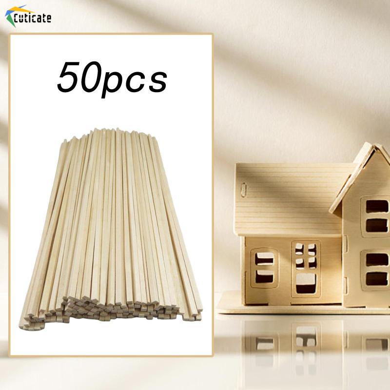 Bộ 50 que gỗ nghệ thuật CUTICATE trang trí nhà cửa