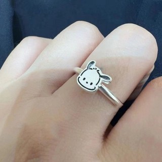 Vòng tay/Vòng cổ/Nhẫn hình chó Pacha dễ thương làm quà tặng cho học sinh, vòng cặp kim loại nữ, dây chuyền/nhẫn