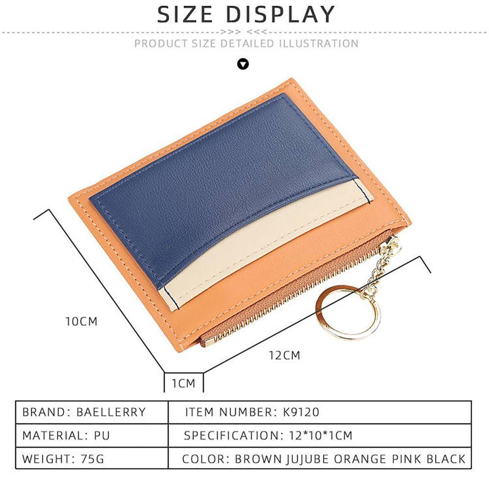 Thẻ tín dụng CPINCP Holoder, Ví đựng tiền siêu mỏng chống mài mòn, bền bỉ với vòng chìa khóa Ví da PU Túi đựng tiền nam nữ