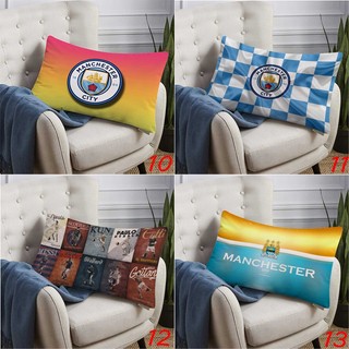 Câu Lạc Bộ Bóng Đá Manchester City Logo Hình Chữ Nhật Vỏ Gối Một Mặt In Hình Đệm Polyester Trang Trí Sofa Nhà (Không Có Lõi)
