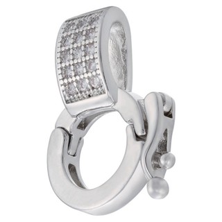 Jay Mặt dây chuyền có thể hoán đổi cho nhau Bail Clasp Kẻ sọc Zircon Shortener Khóa kết nối Trang sức Dangle Làm đồ dùng