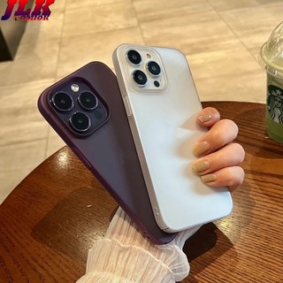 [JLK] Ốp lưng điện thoại siêu mỏng 0.5mm bề mặt mờ trong suốt vỏ cứng PC cho iPhone 15 Pro Max 15 Plus 14 13 12 Chống va đập mỏng nhẹ