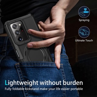 Dành Cho Samsung Note 20 Ultra 5G Ốp điện thoại Có Giá Đỡ Nhẫn PC Cứng Lưng Mềm TPU Edge Quân Sự Cấp Chống Rơi Chống Sốc Mỏng Bao