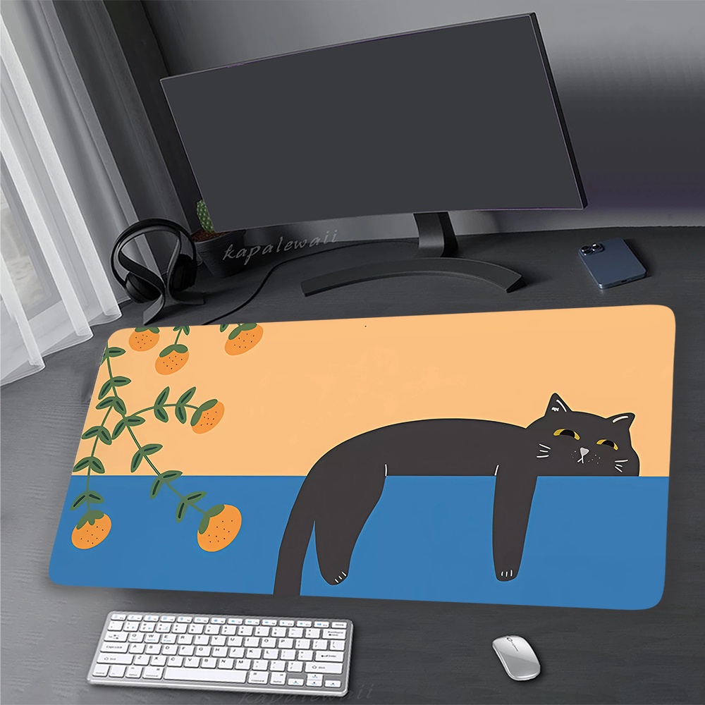 Kawaii Mèo Dễ Thương Miếng Lót Chuột Văn Phòng Tại Nhà Mousepad Bàn Cao Su Thảm Bàn Phím Miếng Lót Chơi Game Thiết Lập Phụ Kiện Chuột Thảm 900x400mm