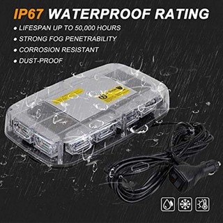 Thanh Đèn led 48 Bóng Cảnh Báo Khẩn Cấp Có Từ Tính Gắn Trên Nóc Xe Hơi
