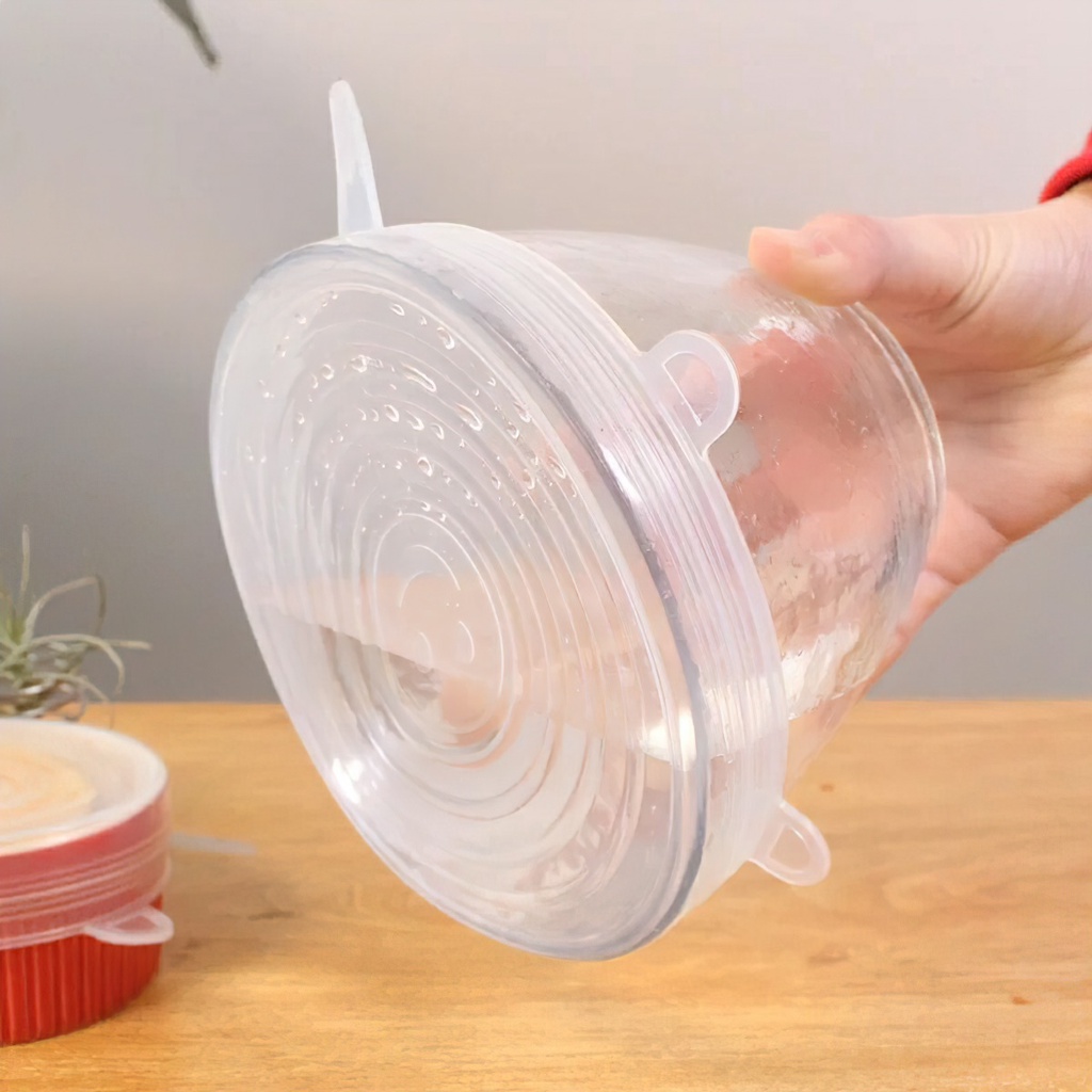 Giá sỉ - BỘ 6 nắp silicon đậy thực phẩm tái sử dụng tiện lợi - FETA