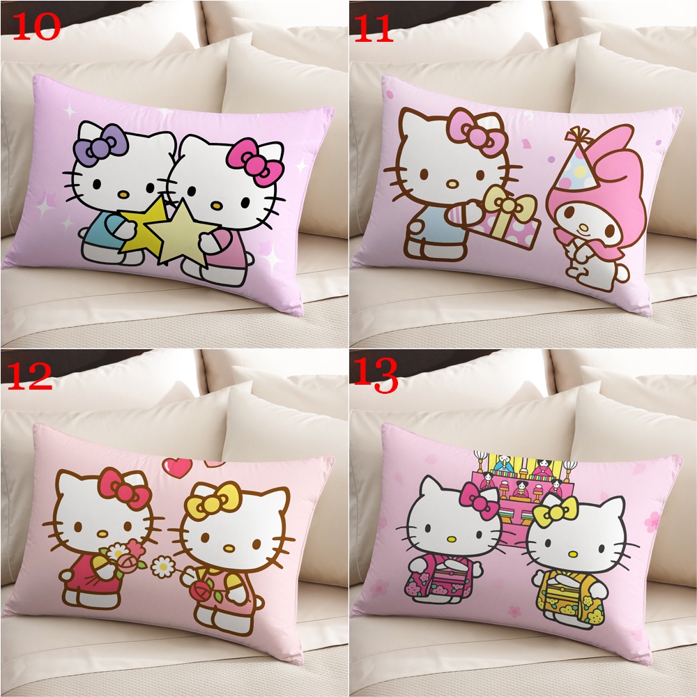 Vỏ Gối polyester Hình Chữ Nhật In Hình hello kitty Trang Trí Nhà Cửa (Không Kèm Lõi)