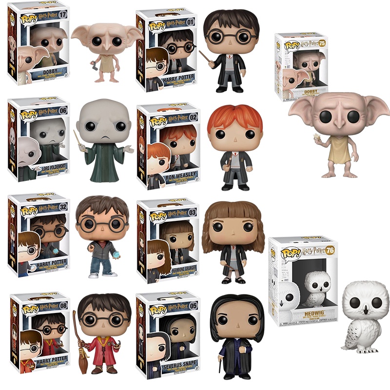 Funko Pop Harry Potter Ron Weasley Hermione Granger Dobby Hedwig ...