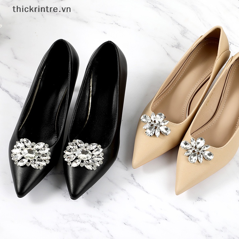 THI 1 Kẹp Giày Có Thể Tháo Rời Giày Cưới Trang Trí Nữ Cao Gót Ch Khóa Trang Sức Kim Cương Giả Pha Lê Giày Trang Trí VN