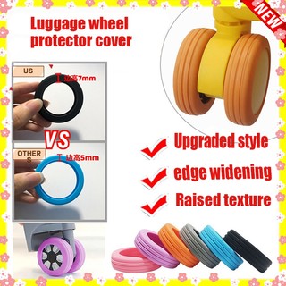 Vỏ bánh xe hành lý bằng silicon dày nâng cấp - Giày Caster chống trượt, an toàn để giảm tiếng ồn