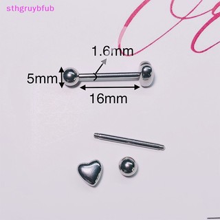 Sthb Khuyên Lưỡi Kim Loại Hình Trái Tim Phong Cách Thập Niên 90 vn