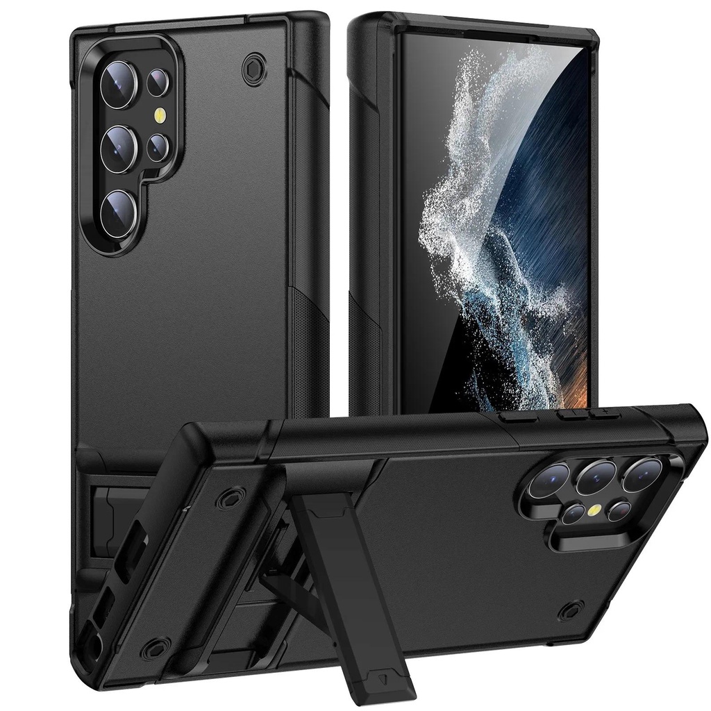 Ốp Điện Thoại Có Chân Đế Vô Hình Cho Samsung Galaxy S21 S25 S23 FE S24 S22 Ultra Plus + A73 A54 A53 A52S A52 A33 A23 A14 5G Cover