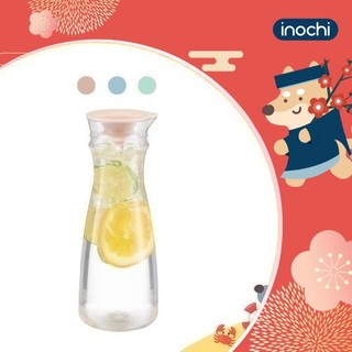 Bình nước Inochi - Yama 1.2L, 1.3L thân Trắng trong + nắp Xanh nhạt/Xanh trà/Hồng đậm