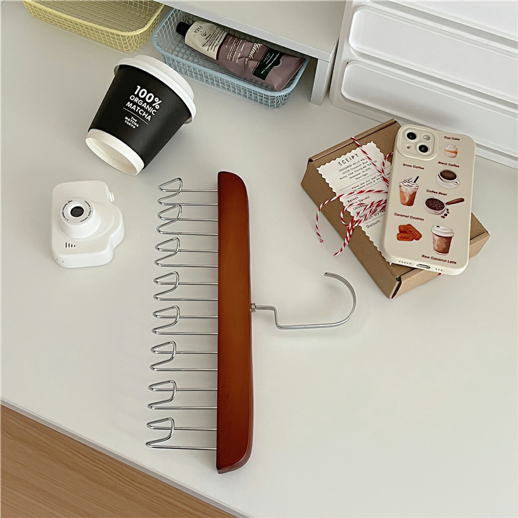 Móc Gỗ Treo Đồ Lót, Khăn , Thắt Lưng, Cà Vạt, Áo 2 Dây Đa Năng Tiện Dụng TOOL