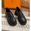Giày moca nữ miu miu chất da mờ, loafer nữ miu nhỏ đế cao 4cm, giày búp bê miu mũi tròn tăng chiều cao