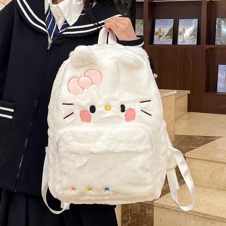 YT2 Hello Kitty Ba Lô Dành Cho Sinh Viên Đại Học Dung Tích Lớn Thời Trang Nữ Hoạt Hình Dễ Thương Túi Đi Học TY2