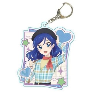 ( Mica trong acrylic) Móc khóa AIKATSU ver TRÁI TIM in hình anime chibi dễ thương