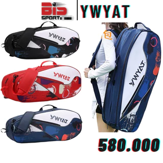 Túi Vợt Cầu Lông, Tennis 2 Ngăn Lớn Ywyat C601 Chính Hãng - Xanh Trắng - Có Quai Đeo Balo - 2 Ngăn Chính Cực Lớn