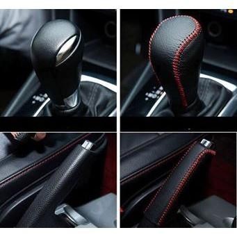 Bọc cần số da Bò xe Mazda 2,3,6, CX5, CX8, BT50 Số Tự Động (AT) có lẫy cò bấm phía trước da bò 100%