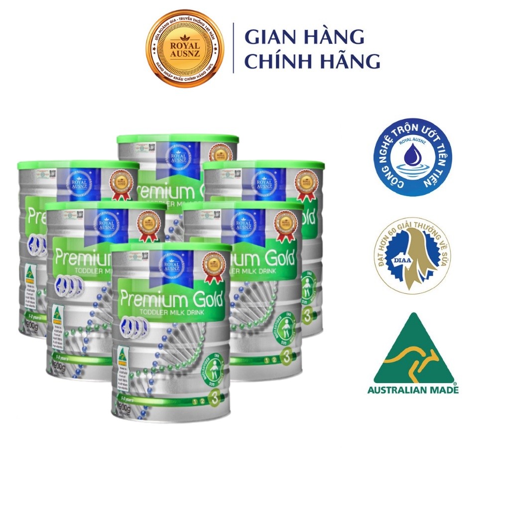 Ảnh Combo 6 Sữa Hoàng Gia ROYAL AUSNZ Premium Gold 3 Hộp 900g 1