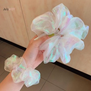 Julyhot Organza Scrunchies Nữ Co Giãn Tóc Hàn Quốc Thanh Lịch Đuôi Ngựa Giá Đỡ Cao Su Dây Buộc Phụ Kiện Tóc Massivedeals