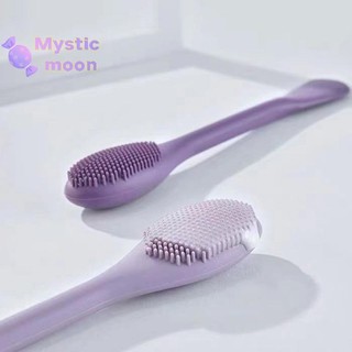 [Mystic] Bàn chải mặt nạ silicon đôi Bàn chải làm sạch Massage mặt DIY Mud Film Scraper Dụng cụ chăm sóc da mặt SPA Beauty Salon [Mới]