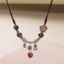 BTF Handmade Gốm Giọt Nước Choker Bohemian Phong Cách Dân Tộc Vòng Cổ Hạt Gốm