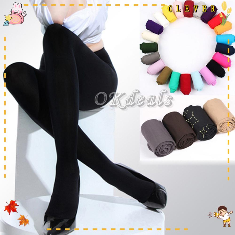 Women Tights Gradient Candy Colorful Pantyhose with Print Tights Female  Stockings Pantys Winter Warm Tights Medias (Color : Coffee, Size : One Size)