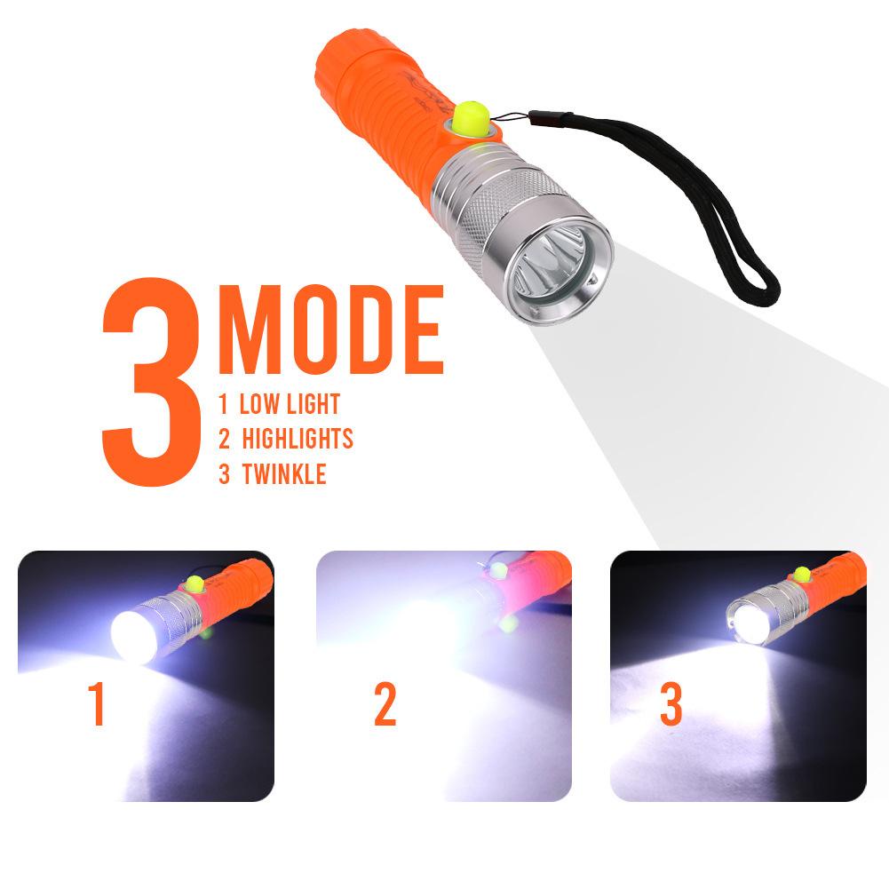 Đèn Pin Mini Lặn Dưới Nước - 3 Chế Độ, Phù Hợp Câu Cá Đêm Ngoài Trời