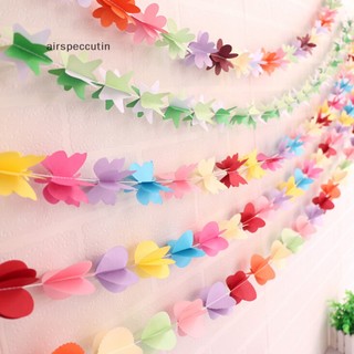 Airspecutin Giấy 3D Trái Tim Vòng Hoa Sinh Nhật Đám Cưới Trần Biểu Ngữ Trang Trí EN