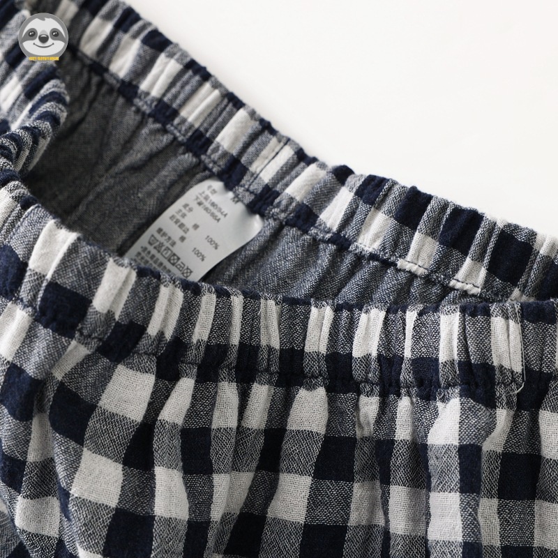 Phong Cách muji Nhật Bản Quần Short cotton Hai Lớp / Quần Đùi cotton Nguyên Chất / Quần Ngủ Mặc Nhà Thoải Mái / Chấm Bi Cho Cặp Đôi