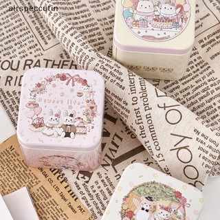 Airspecutin Hộp Kẹo Hoạt Hình Họa Tiết Gấu Niêm Phong Tốt Vintage Phục Sinh Cookie Tins EN