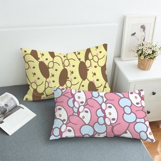 Hộp đựng gối hình chữ nhật nhân vật hoạt hình Sanrio Hello Kitty, Kuromi, Pompompurin, Melody Vỏ gối Polyester in một mặt Vỏ gối Sofa Trang trí nhà cửa (Không có lõi)